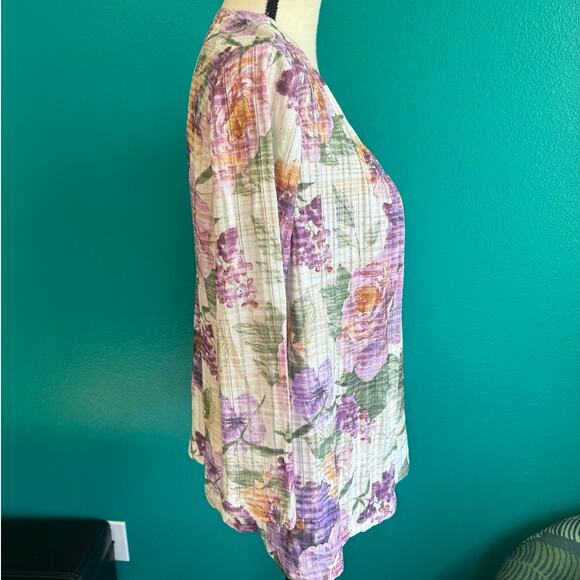 Alfred Dunner Pastel Floral Textured Sweater Set Women's Small NWT - Picture 8 of 11